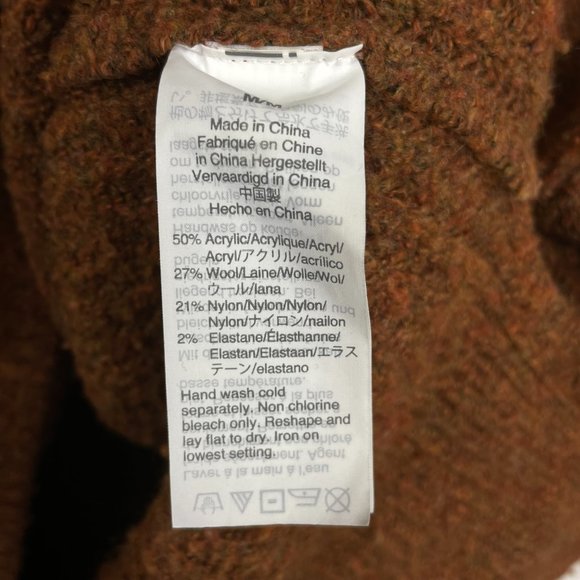 Madewell Dillon Womens solid heather cumin copper turtleneck size M textured - Picture 11 of 13